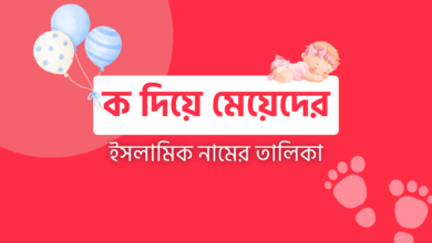 ক দিয়ে মেয়েদের ইসলামিক নাম অর্থসহ